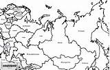 Russia Maps Blank Districts Names Outline Boundaries sketch template