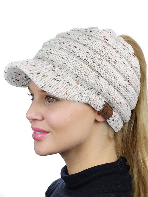 stunning crochet womens hat  pattern   knit ponytail hat