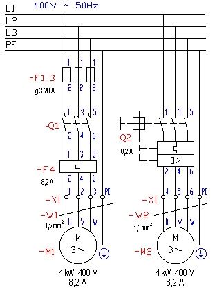 schaltplan motorschutzschalter wiring diagram