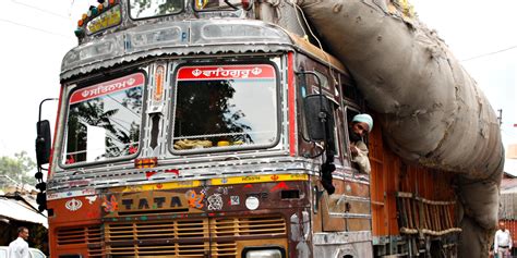 overloaded trucks   barrier  indias progress