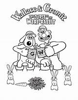 Gromit Wallace Coloring Rabbit Were Pages Curse sketch template