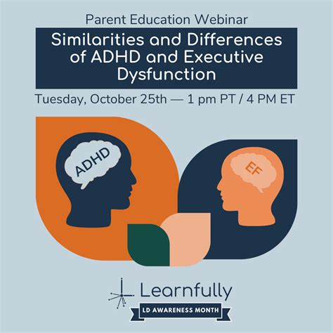 similarities  differences  adhd  executive dysfunction learnfully