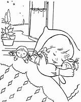 Sleeping Coloring Pages Sleep Kids Drawing Christmas Child Baby Color Girl Doll Sheets Eve Children Printable Colouring Book Dolls Getcolorings sketch template