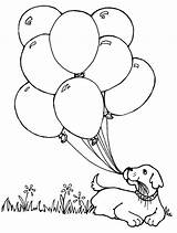 Balloons sketch template