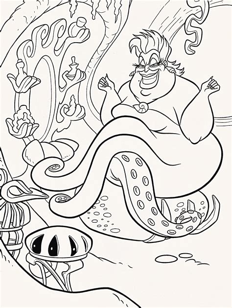 ursula  mermaid coloring pages   ursula