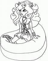 Monster High Coloring Pages Clawdeen Wolf Kifesto Library Clipart Zombi Popular sketch template