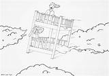 Bunk Bed Pages Beds Coloring Flying Template Getdrawings Drawing sketch template