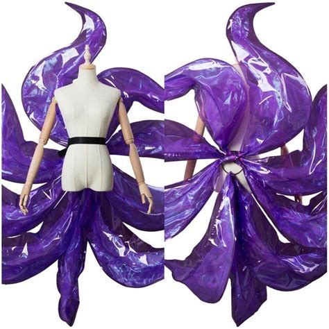 lol kda ahri cosplay costume fox tails purple nine tailed for halloween