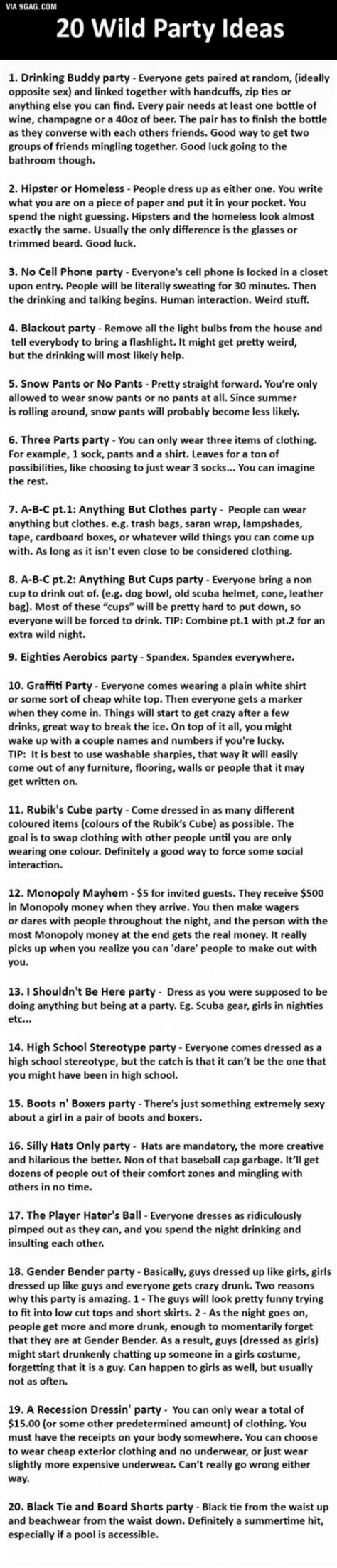 20 wild party ideas via 9gagcom 1 drinking buddy party