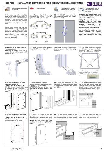 installation instructions padilla  catalogs documentation brochures