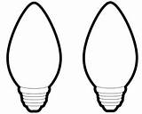 Christmas Bulb Light Template Bulbs Lightbulb Coloring Bulletin Clipart Boards Big Drawing Printable Templates Projects Color Board Large Pages Clipartpanda sketch template