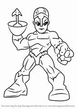 Hero Super Squad Drawing Klaw Draw Show Step Tutorials Drawingtutorials101 sketch template