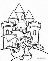 Castle Coloring Pages Dragon Kids Printable Cool2bkids sketch template