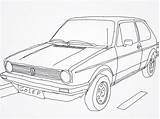 Volkswagen Ausmalen Skizze Malvorlage Vorlagen Skizzen Zeichnungen Mk1 Mk2 Caferacer sketch template