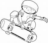 Skateboarder sketch template