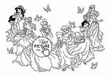 Coloring Princess Pages Printable Disney Princesses Kids Six 1480 Marvelous Birijus 1022 Published May sketch template