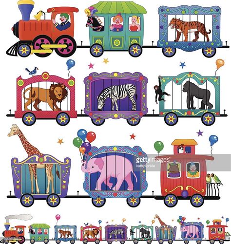 vector illustration   circus train circus train train