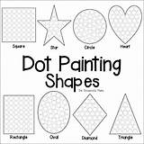 Dot Shapes Painting Preschool Worksheets Printable Printables Do Fun Kids Marker Bingo Activities Markers Theresourcefulmama Fine Motor Shape Dots Toddlers sketch template