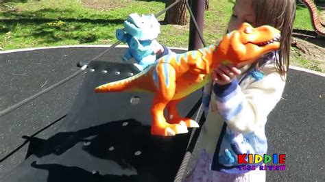 Careless Dad Crushes Toy Dinosaurs Under Car Dinosaur Train Toys
