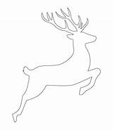 Reindeer Silhouette Christmas Printable Printables Deer Template Head Stencil Printablee Via Simple sketch template