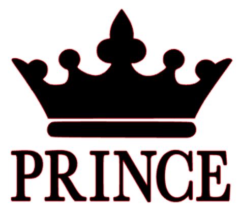 prince crown black  white