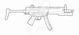 Deviantart Hk Lineart Mp5 Drawing Gun Blueprints Guns Sniper Military Drawings Rifle sketch template