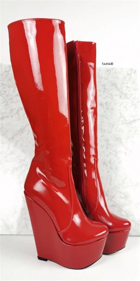 wedge heel boots boot pumps high heel wedges heeled boots patent