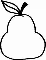 Pear Coloring Pages Drawing Clipart Fruit Printable Color Getdrawings Clipartmag Preschool Chokers Getcolorings Uploaded User sketch template