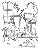Coloring Coaster Roller Sheet Carousel Sheets Disney Fair Pages Achterbahn Drawing Theme Parks Park Amusement Karussell Coloringpagesfortoddlers Fun Coasters Children sketch template
