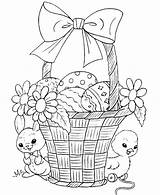 Easter Coloring Pages Basket Egg Chick Drawing Bunny Colouring Color Getcolorings Printable Print Getdrawings Paintingvalley sketch template