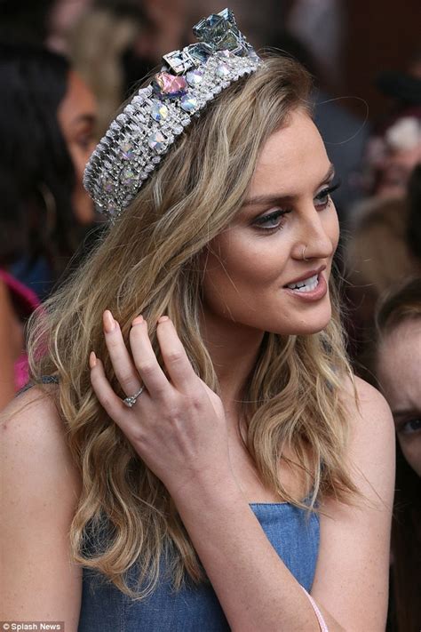 perrie edwards joins little mix bandmates for radio interview daily