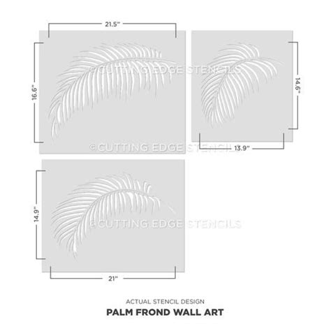 palm fronds stencil kit tropical leaf stencil designs  trendy home