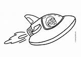 Coloring Spaceship 4kids sketch template