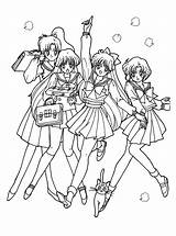 Sailor Moon Coloring Pages Sailormoon Friends Printable Tv Series Manga Sheets sketch template