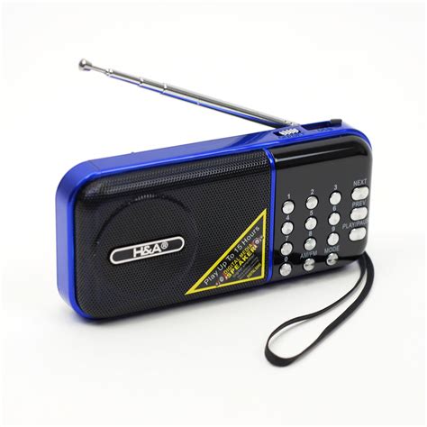 small portable radio  digital pocket mp radio player   fm blue walmartcom