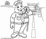 Chuck Cheese Coloring Pages Police Kids Printable Friends sketch template
