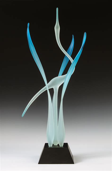 Lone Crane Sea In Glass Turquoise By Warner Whitfield And Beatriz