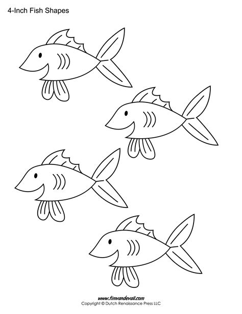 printable fish templates  kids fish shapes tims printables