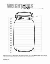 Tracker Loss Jar Chart 101planners Thermometer Customize sketch template