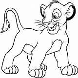 Simba Lion Coloring Disney Pages Baby King Kids Drawing Color Cartoon sketch template