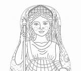 Matryoshka Juno Goddess Roman Coloring Sheet Printable  sketch template
