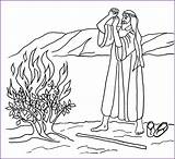 Moses Biblewise Dornbusch Ausmalbilder Ausmalen Dominical Kinder Nile Brennende Getcolorings Biblia sketch template