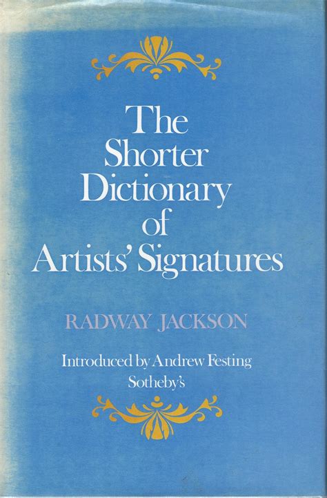 shorter dictionary  artists signatures including monograms