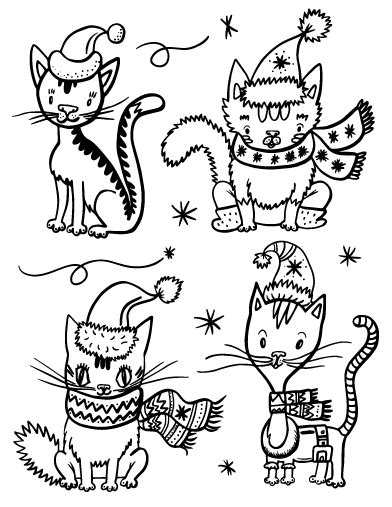 cats  sweaters cat coloring page doodle coloring animal coloring