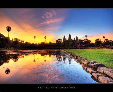 the colourful cambodia sunrise angkor wat hdr i
