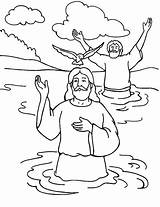 Baptism Baptist Baptizes Colouring Welcoming sketch template
