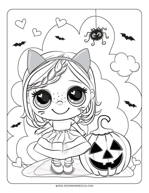 cute halloween coloring page  kids room mom rescue