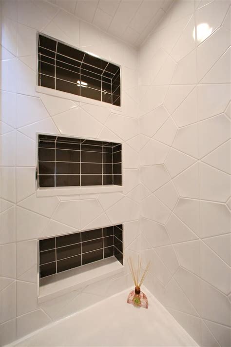 Ceramic Tile Walls In Sleek Walk In Shower Brown Tile