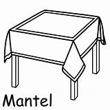 Mantel Manteles Colorir Toalha Desenhos sketch template