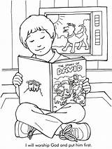 Coloring Story David Pages Bible Sermons4kids 1986 Thru Ages 1988 Publishing Standard sketch template